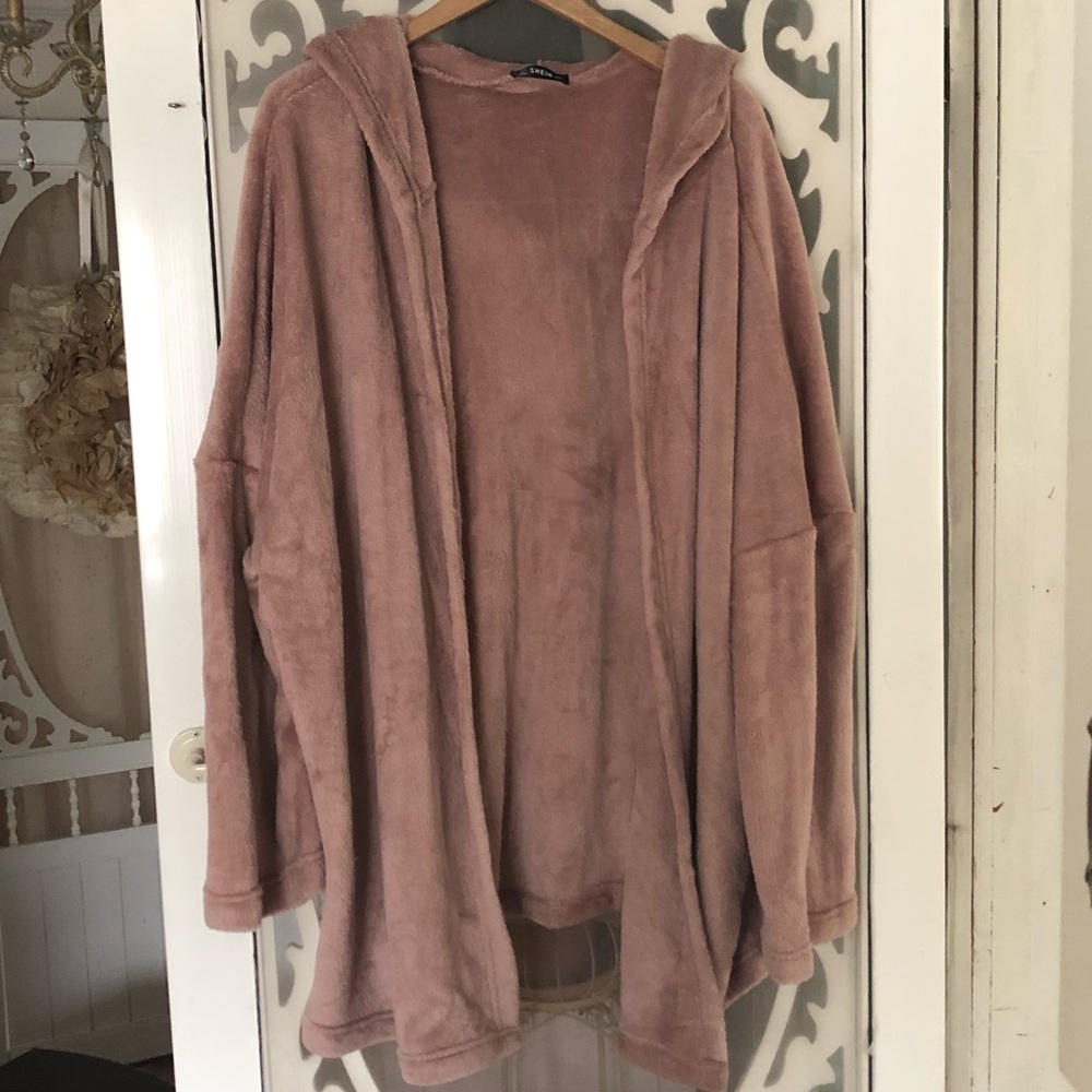SHEIN fuzzy plus jacket sz 3x